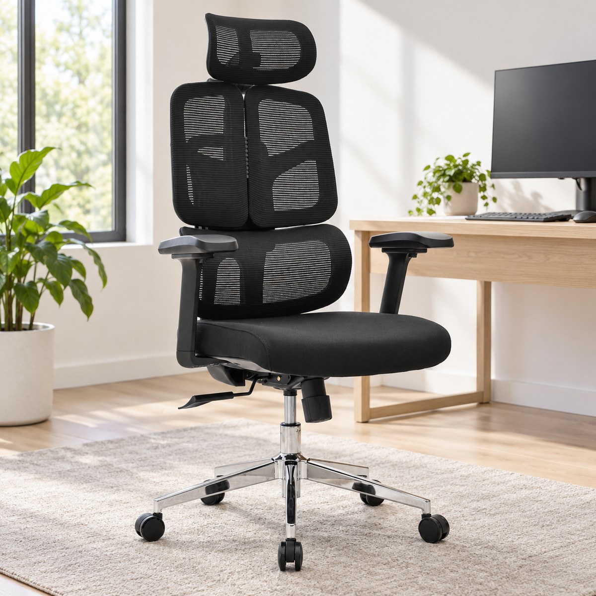 Kancelárska stolička HC-1060 čierna, sieťovina MESH od Hell's Chair