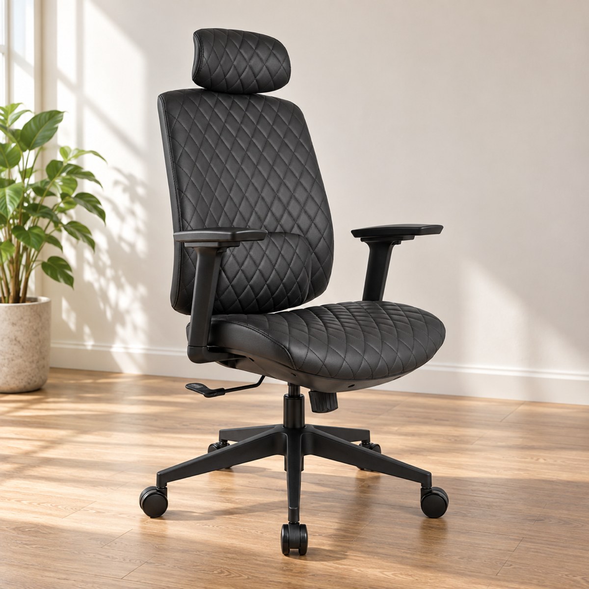 Kancelárska stolička HC-1047 čierna, ekokoža Premium od Hell's Chair