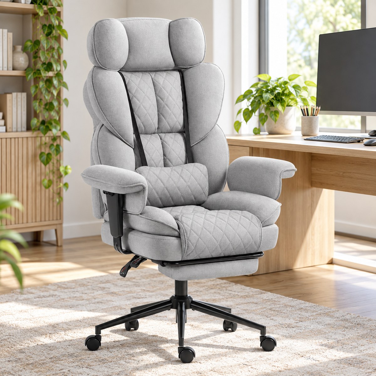 Kancelárska stolička HC-1037 sivá, látka od Hell's Chair