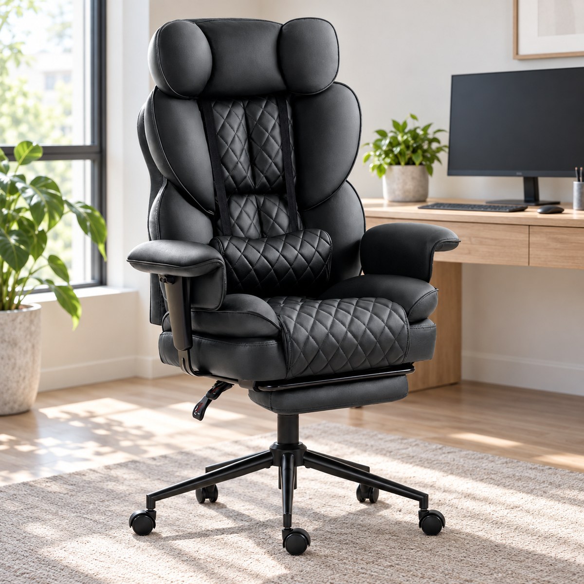 Kancelárska stolička HC-1037 čierna, ekokoža od Hell's Chair