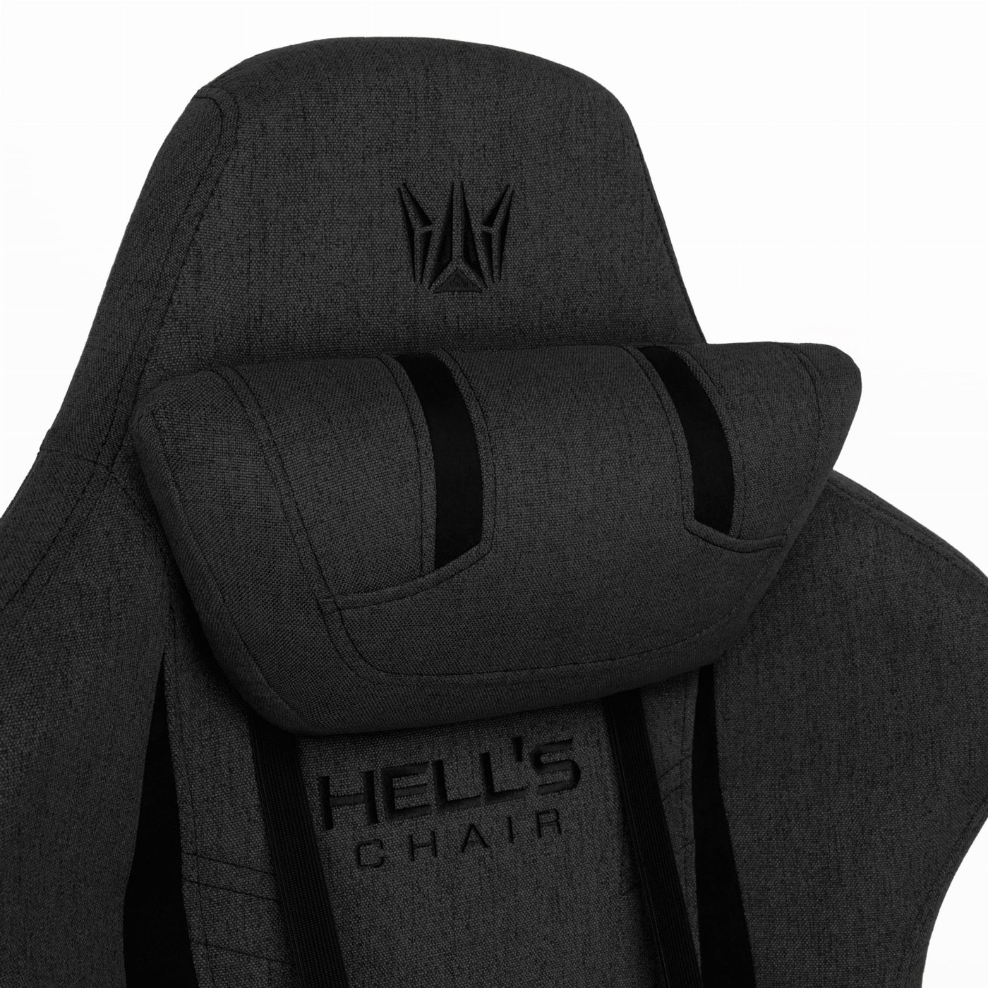 Herné kreslo Hell's Chair HC-1013, čierna látka so semišom