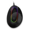 CONNECT IT GAME FOR HEALTH RGB ergonomická vertikální myš, drátová, ČERNÁ