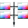 CONNECT IT QuadroArm Basic stolní držák na 4 monitory, ČERNÝ