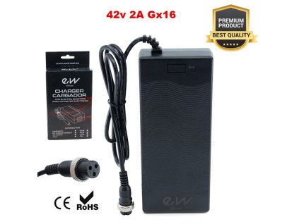 cargador premium 36v salida 42v 2a conector gx16 ewheel (2)