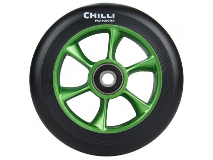 Chilli Pro Scooter Wheel Turbo 110mm black PU green core C 1034 BG