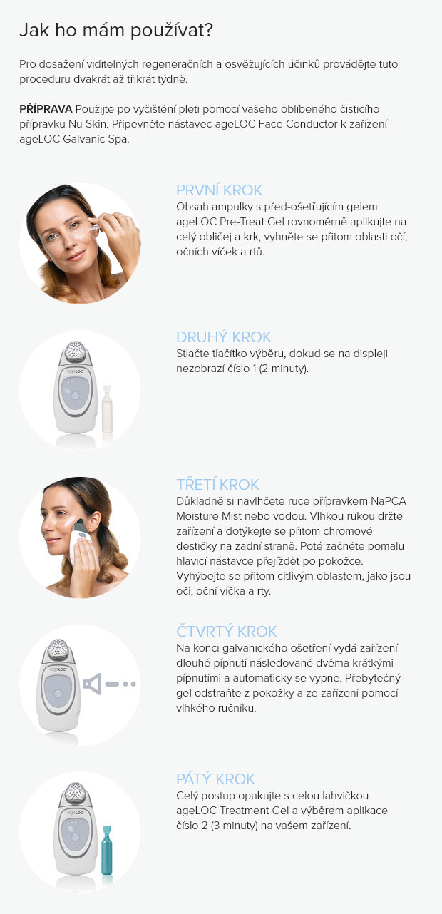 ageloc_galvanic_spa_facial_gel_aplikace