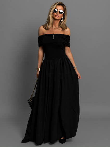 Černé dlouhé elegantní šaty DURIAN