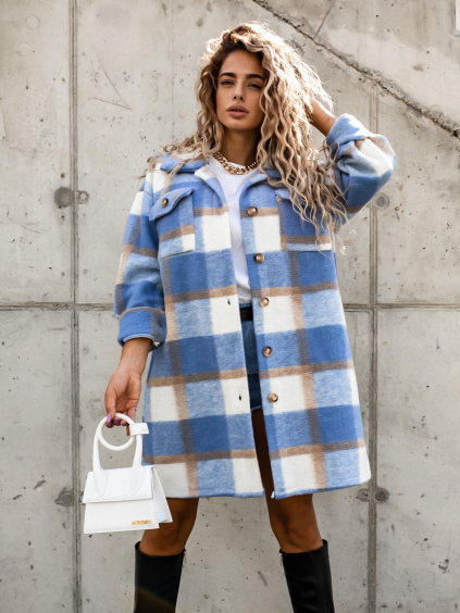 Dámské kárované kabáty na každý den | ErikaFashion.cz