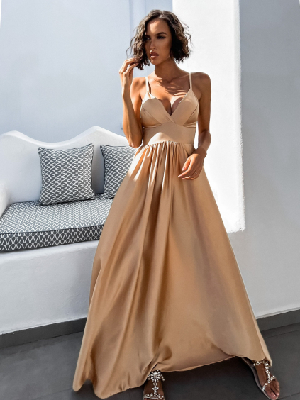Zlaté elegantní šaty MAKANY