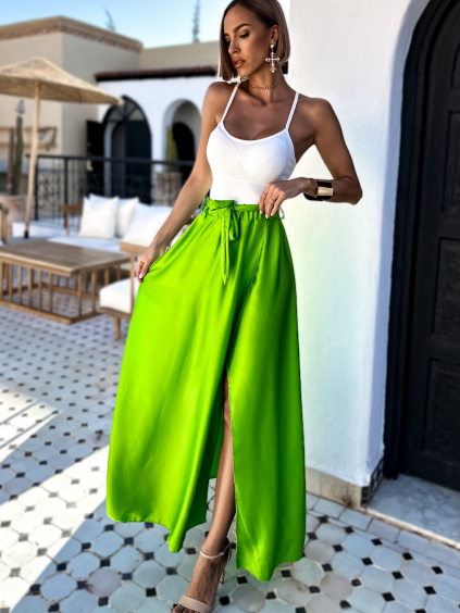 Světle zelená dlouhá sukně DENISE