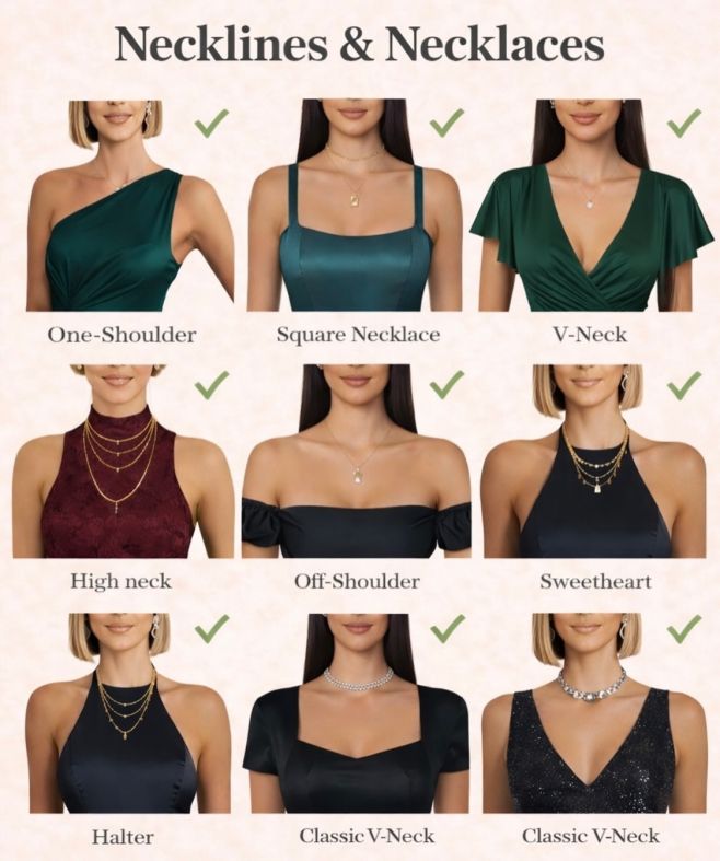 Jaký volit náhrdelník podle výstřihu 😍📿