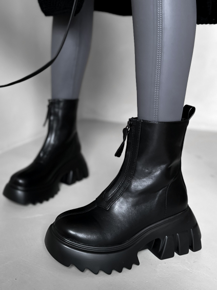 Černé kotníkové boty CLION (Velikost 36)
