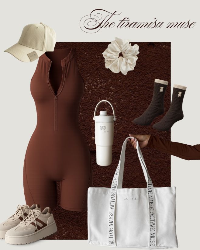 Brown mood on. 🤎✨ Sety, overaly i crop komplety, ve kterých můžeš rovnou z kávy na trénink a pořád vypadáš extra good ☕️...