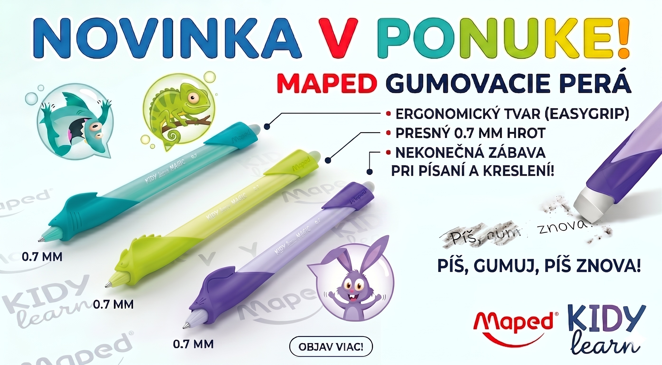 Maped gumovacie perá