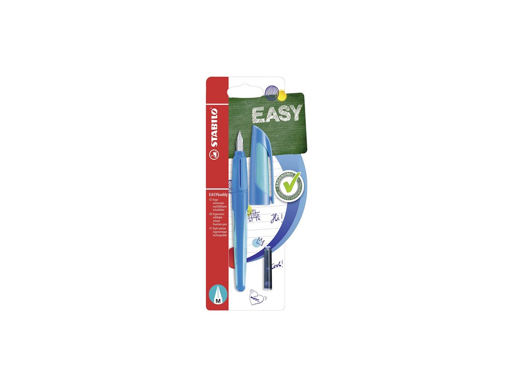 Pero bombičkové STABILO EASYbuddy - dark/light blue M, blister