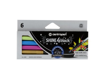 Fixy CENTROPEN 2590 Antistress, metalické sada 6 ks