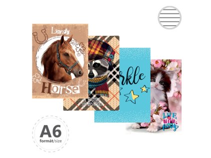 kniha zaznamova a6 linajkova 96 listova children design 00000