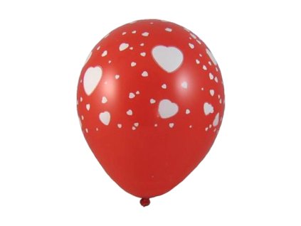balon l 30 cm srdce biele 5 ks