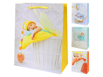 darcekova taska baby glitter l 41 5x30x12 cm mix 4 dizajny 00003