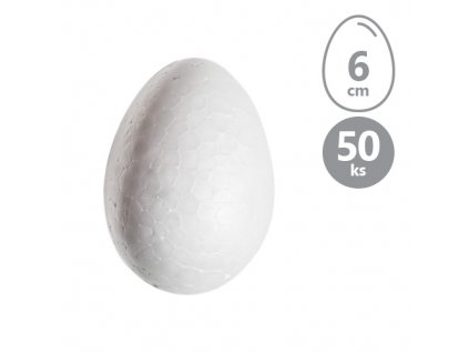 Vajíčka polystyrénové 6 cm, sada 50 ks