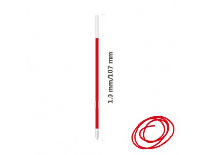 Náplň guľôčková MILAN P1 Touch 1,0 mm - červená
