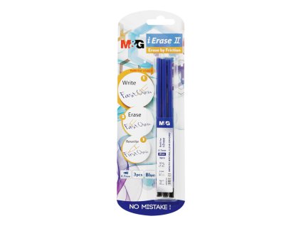 napln gumovacia m g ierase frixion ii 0 7 mm 3 ks modra 00000