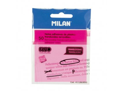 Blok lep MILAN FLUO PVC 76 x 76 mm ružový