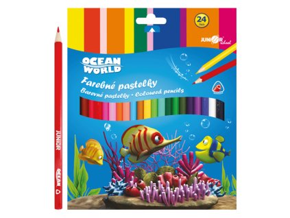 Pastelky Ocean World trojhranné 24 ks