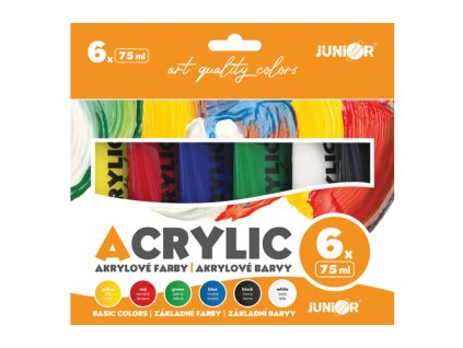 akrylove farby junior 75 ml 6 ks sada basic 00006
