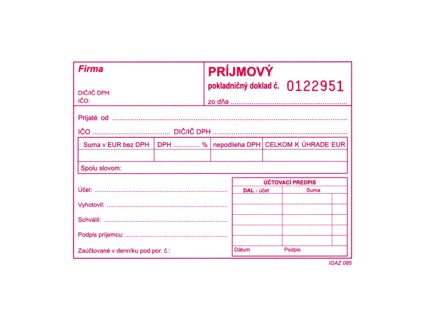 2546 sk prijmovy pokl doklad s dph a6 cislovany samopr 310 php