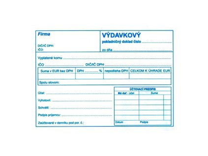 1242 sk vydavkovy pokl doklad s dph a6 samopr 52 php