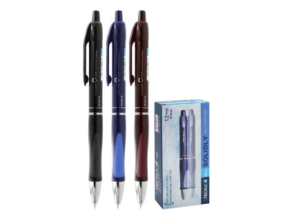 Pero guľôčkové SOLIDLY TB 204-A 0,5 mm/modré, mix 3 farieb