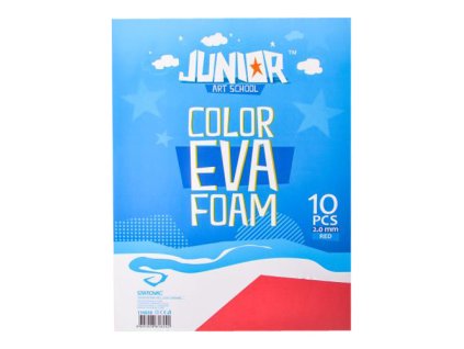 dekoracna pena a4 eva cervena 2 0 mm sada 10 ks 00000