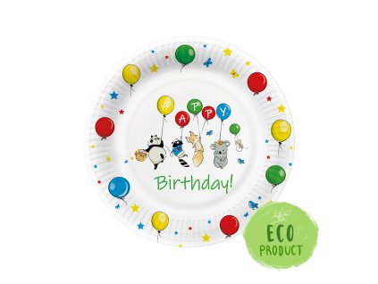 Papierový tanier PAW Eco 23 cm Ballons / 10 ks