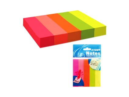 Blok lep. NEON záložka 5 x 15 x 75 mm