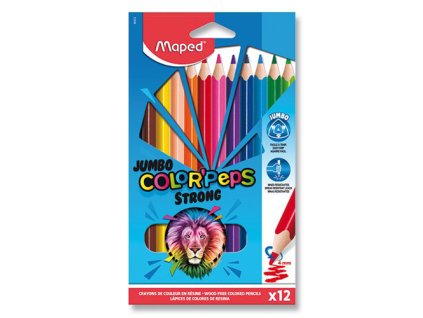 pastelky trojhranne maped color peps strong jumbo sada 12 ks 00000