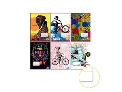 zosit a4 40 listovy linajkovy 444 teenage mix