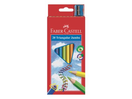 Pastelky Faber-Castell ECO trojhranné so strúhadlom 12ks, farebné