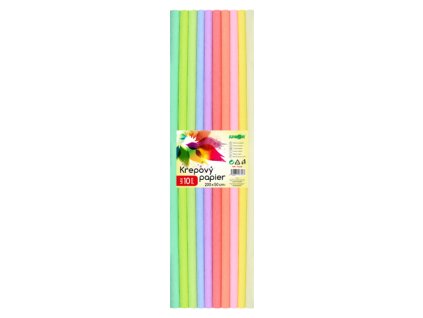 krepovy papier junior sada pastel 10 ks 50x200 cm