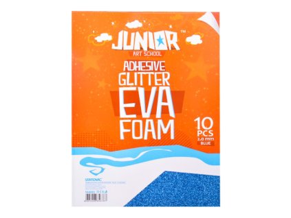 dekoracna pena a4 eva glitter modra samolepiaca 2 0 mm sada 10 ks 00000