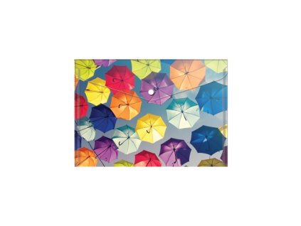 obal pp s patentkou a5 colorful umbrellas
