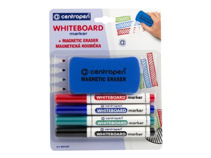 Popisovač CENTROPEN 8559 + magnetická hubka - sada 4 ks
