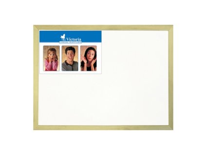 biela tabula v drevenom rame 60 x 90 cm