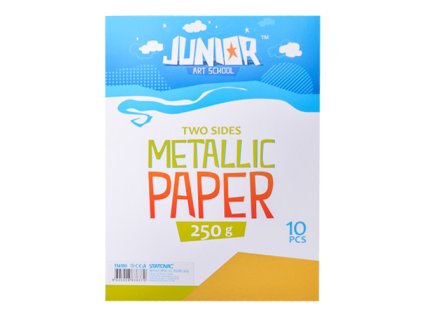 dekoracny papier a4 metallic zlty 250 g sada 10 ks 00000