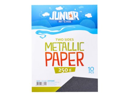 dekoracny papier a4 metallic cierny 250 g sada 10 ks 00000