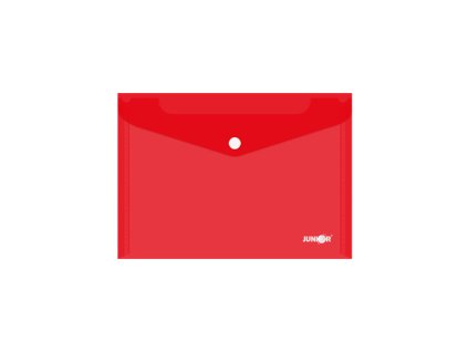 obal s patentkou pp a5 priehladny cerveny