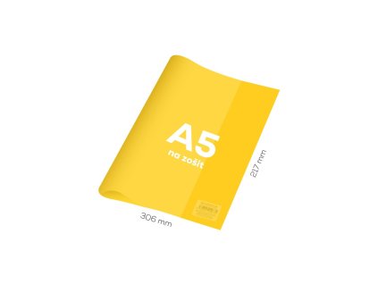 obal na zosit a5 pvc 306x217 mm transparentny zlty erka