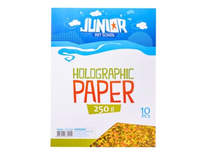 dekoracny papier a4 holograficky zlty 250 g sada 10 ks 00000