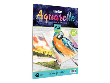 blok na malovanie akvarelovymi technikami aquarelle a3 premium 20 listovy 180g m2