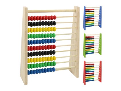 pocitadlo drevene 16x20x5 cm mix 4 farieb